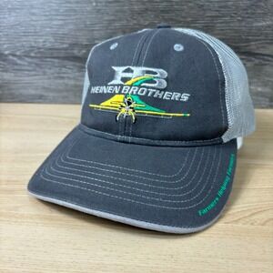 Heinen Brothers Hat Cap Snap Back Gray Farming Farmers Adjustable Mens